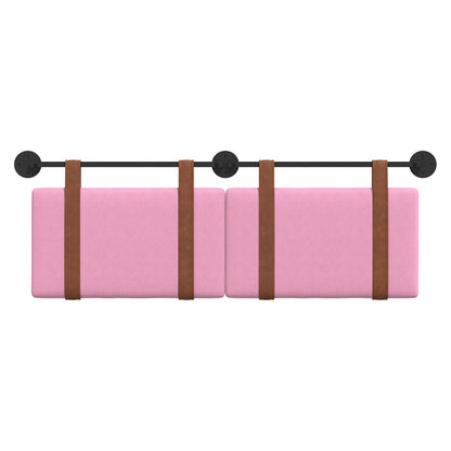 Testata appesa Tinta unita Rosa 130 x 55 x 5 cm PU Antico