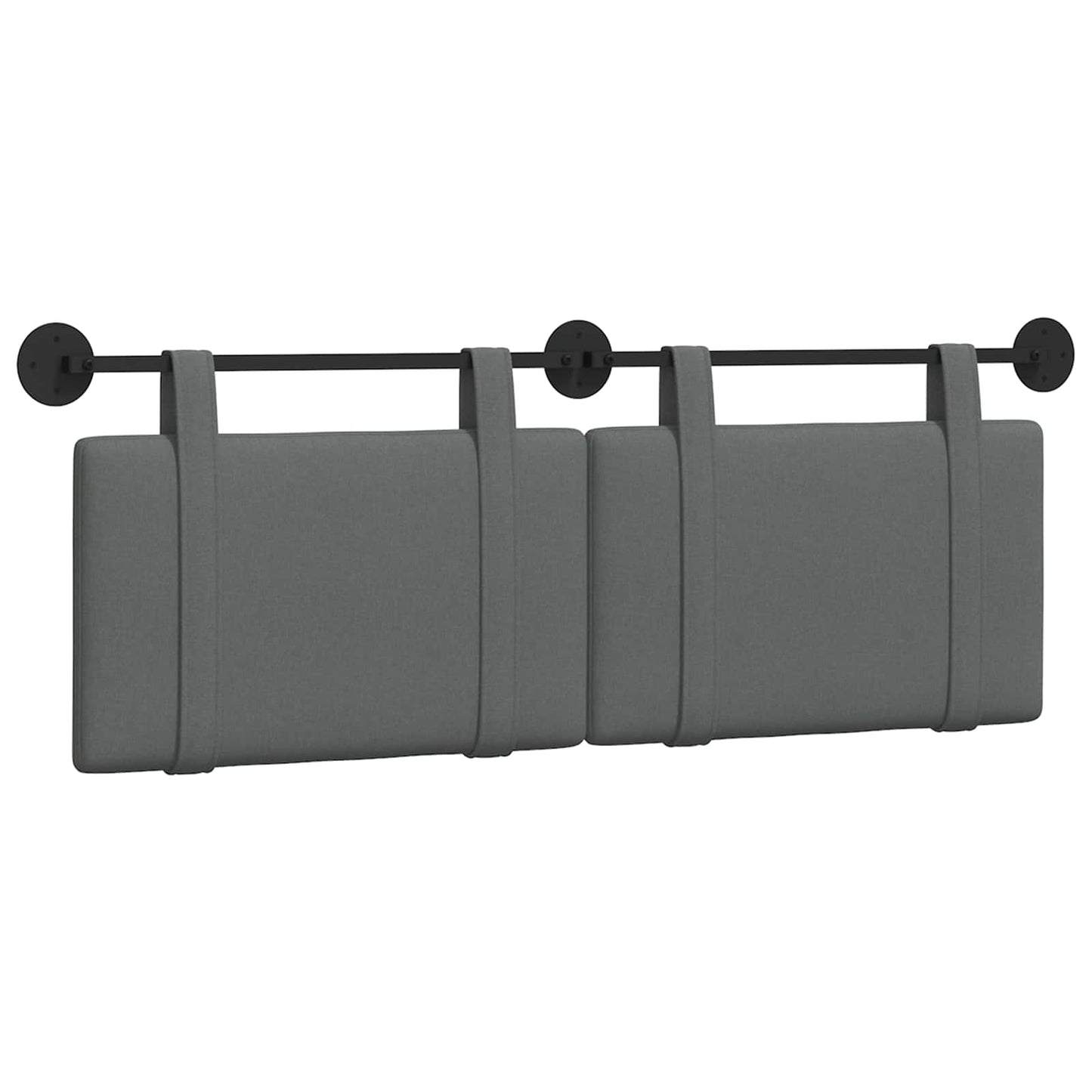 Testata appesa Tinta unita Grigio scuro 150 x 55 x 5 cm Tessuto