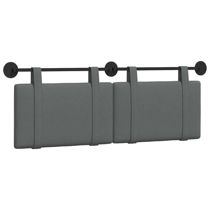 Testata appesa Tinta unita Grigio scuro 150 x 55 x 5 cm Tessuto
