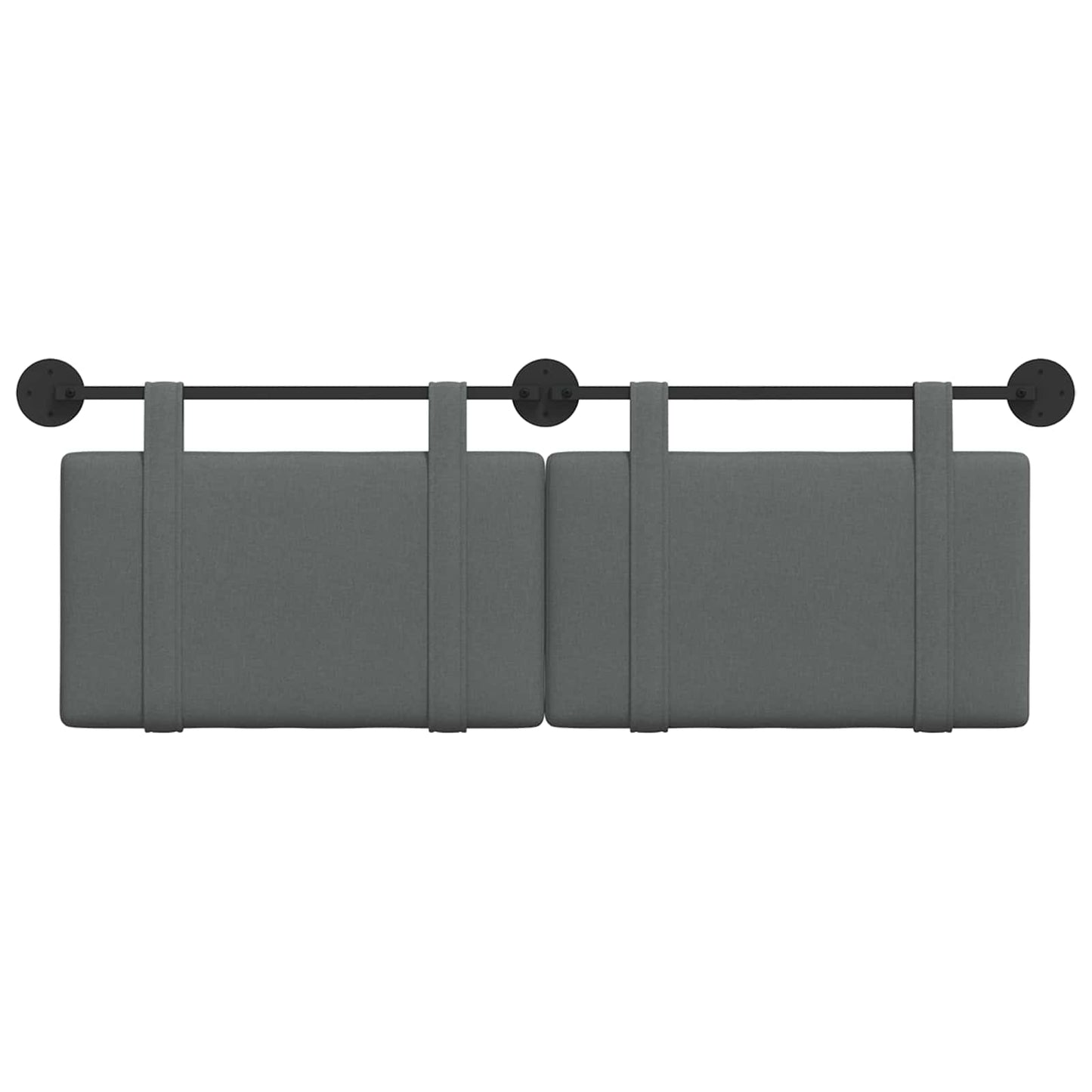 Testata appesa Tinta unita Grigio scuro 150 x 55 x 5 cm Tessuto