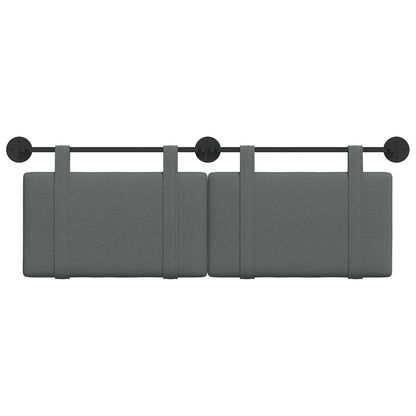 Testata appesa Tinta unita Grigio scuro 150 x 55 x 5 cm Tessuto