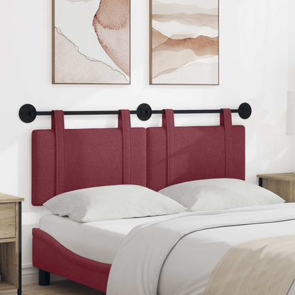 Testata appesa Tinta unita Rosso Vino 150 x 55 x 5 cm Tessuto