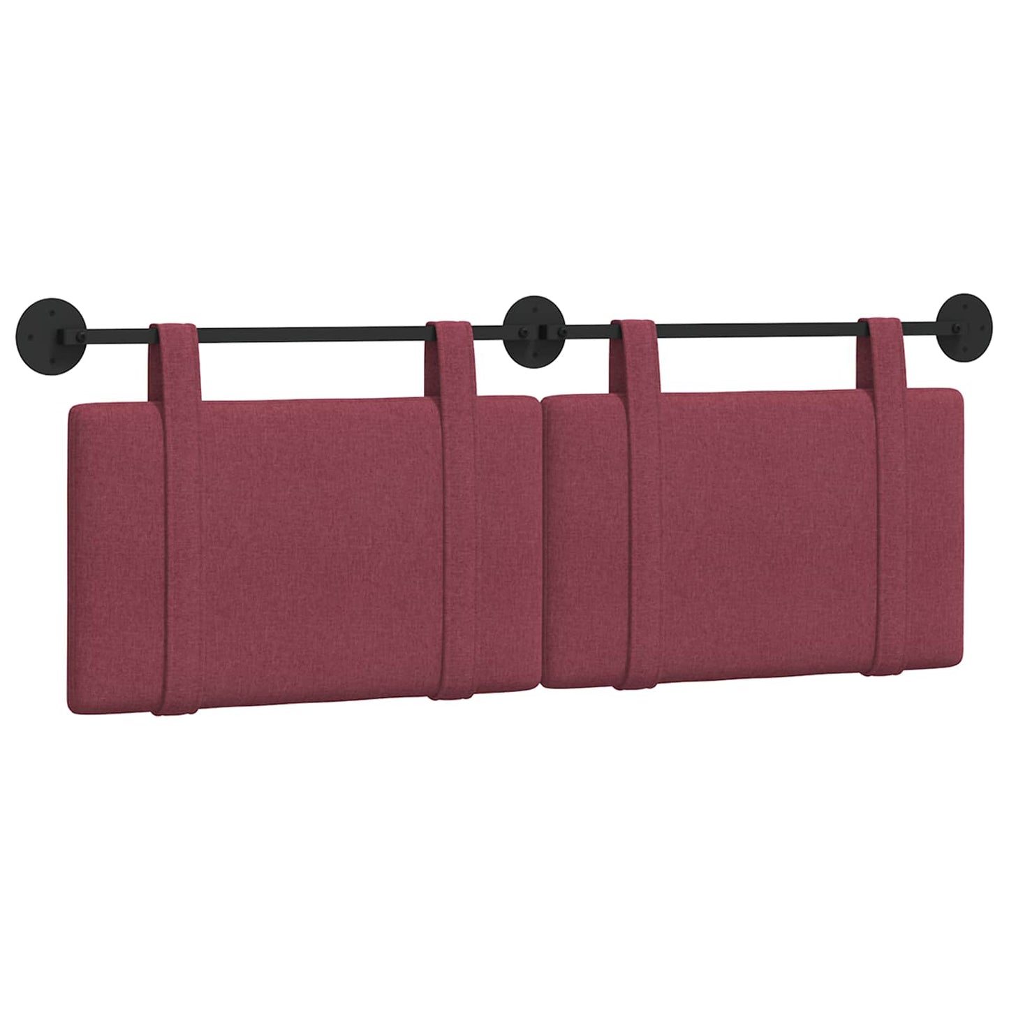 Testata appesa Tinta unita Rosso Vino 150 x 55 x 5 cm Tessuto