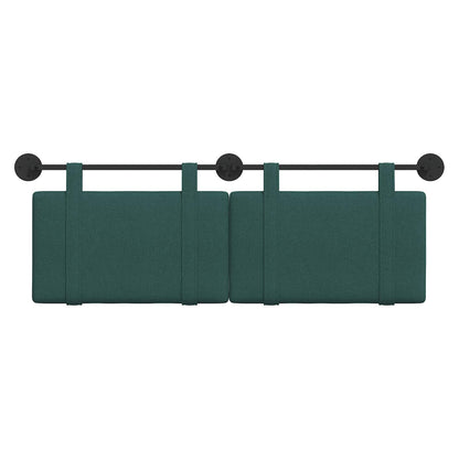 Testata appesa Tinta unita Verde Scuro 150 x 55 x 5 cm Tessuto