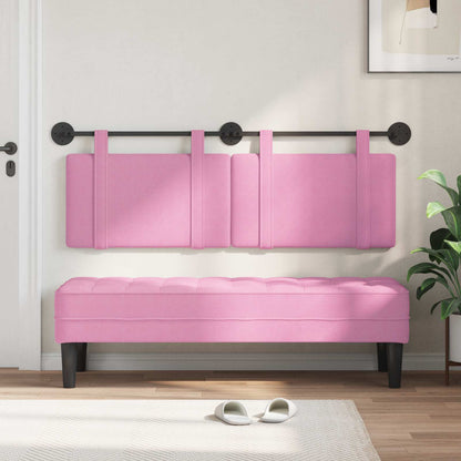Testata appesa Montaggio a parete Rosa 150 x 55 x 5 cm Tessuto