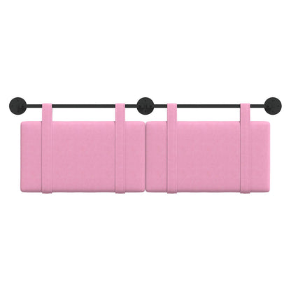 Testata appesa Montaggio a parete Rosa 150 x 55 x 5 cm Tessuto