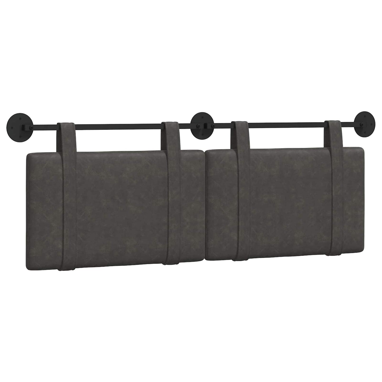 Testata appesa Tinta unita Nero 150 x 55 x 5 cm PU Antico