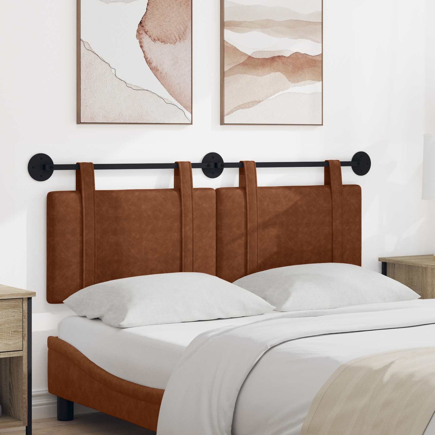 Testata appesa Tinta unita Marrone 150 x 55 x 5 cm PU Antico
