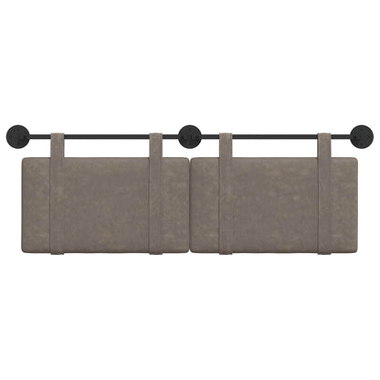 Testata appesa Tinta unita Grigio 150 x 55 x 5 cm PU Antico