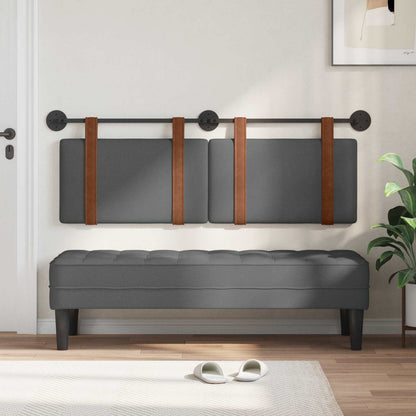 Testata appesa Grigio scuro 150 x 55 x 5 cm PU Antico