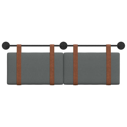 Testata appesa Grigio scuro 150 x 55 x 5 cm PU Antico