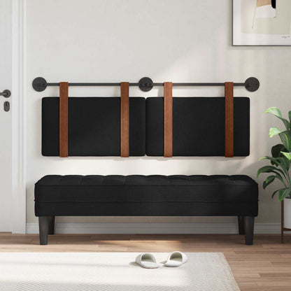 Testata appesa Tinta unita Nero 150 x 55 x 5 cm PU Antico