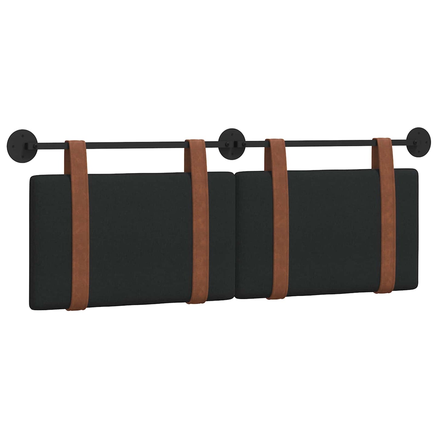 Testata appesa Tinta unita Nero 150 x 55 x 5 cm PU Antico