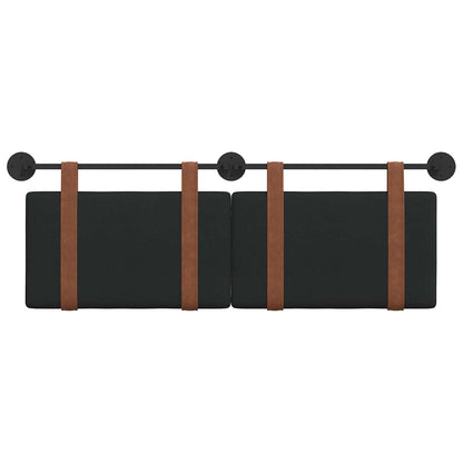 Testata appesa Tinta unita Nero 150 x 55 x 5 cm PU Antico