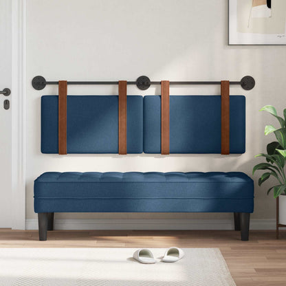 Testata appesa Montaggio a parete Blu 150 x 55 x 5 cm PU Antico