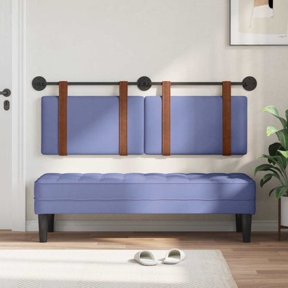 Testata appesa Tinta unita Blu jeans 150 x 55 x 5 cm PU Antico