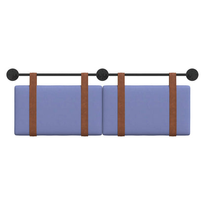 Testata appesa Tinta unita Blu jeans 150 x 55 x 5 cm PU Antico