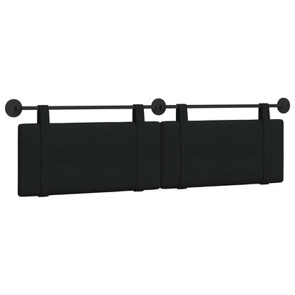 Testata appesa Montaggio a parete Nero 170 x 55 x 5 cm Tessuto