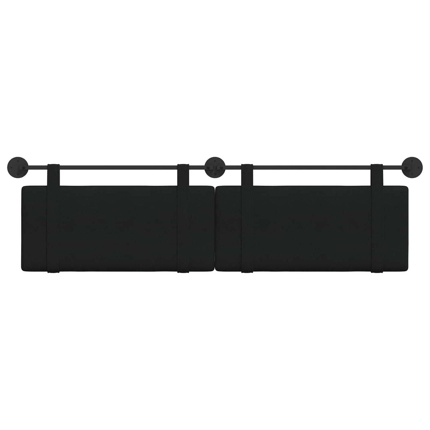 Testata appesa Montaggio a parete Nero 170 x 55 x 5 cm Tessuto