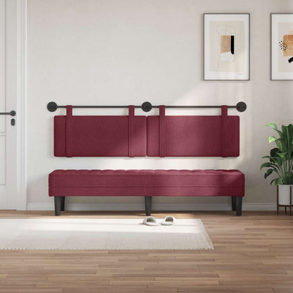 Testata appesa Tinta unita Rosso Vino 170 x 55 x 5 cm Tessuto