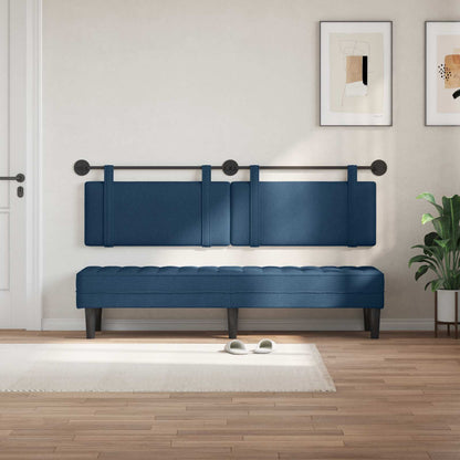 Testata appesa Montaggio a parete Blu 170 x 55 x 5 cm Tessuto