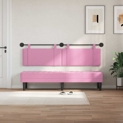 Testata appesa Montaggio a parete Rosa 170 x 55 x 5 cm Tessuto