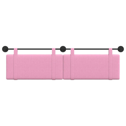 Testata appesa Montaggio a parete Rosa 170 x 55 x 5 cm Tessuto