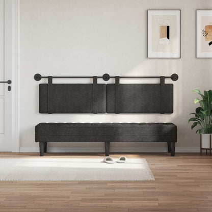 Testata appesa Tinta unita Nero 170 x 55 x 5 cm PU Antico