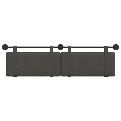 Testata appesa Tinta unita Nero 170 x 55 x 5 cm PU Antico