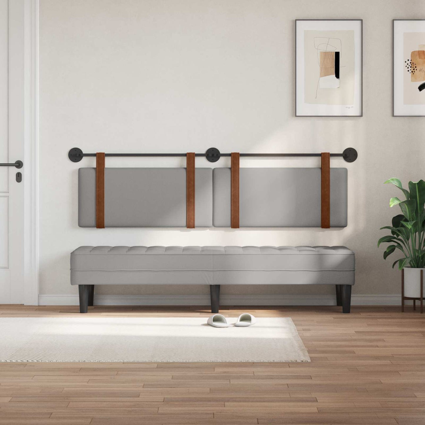 Testata appesa Grigio Nuvola 170 x 55 x 5 cm PU Antico