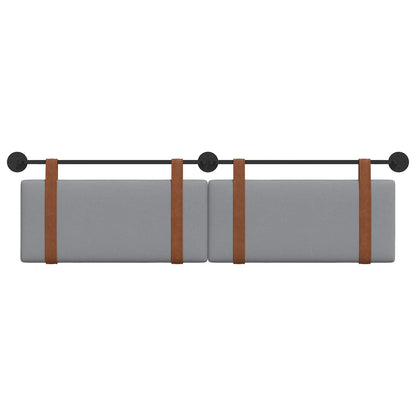 Testata appesa Grigio chiaro 170 x 55 x 5 cm PU Antico