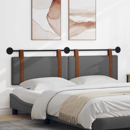 Testata appesa Grigio scuro 170 x 55 x 5 cm PU Antico