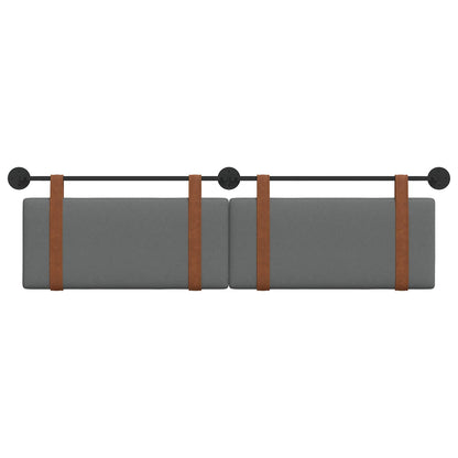 Testata appesa Grigio scuro 170 x 55 x 5 cm PU Antico