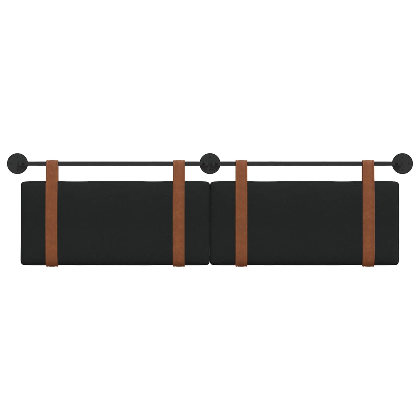 Testata appesa Tinta unita Nero 170 x 55 x 5 cm PU Antico