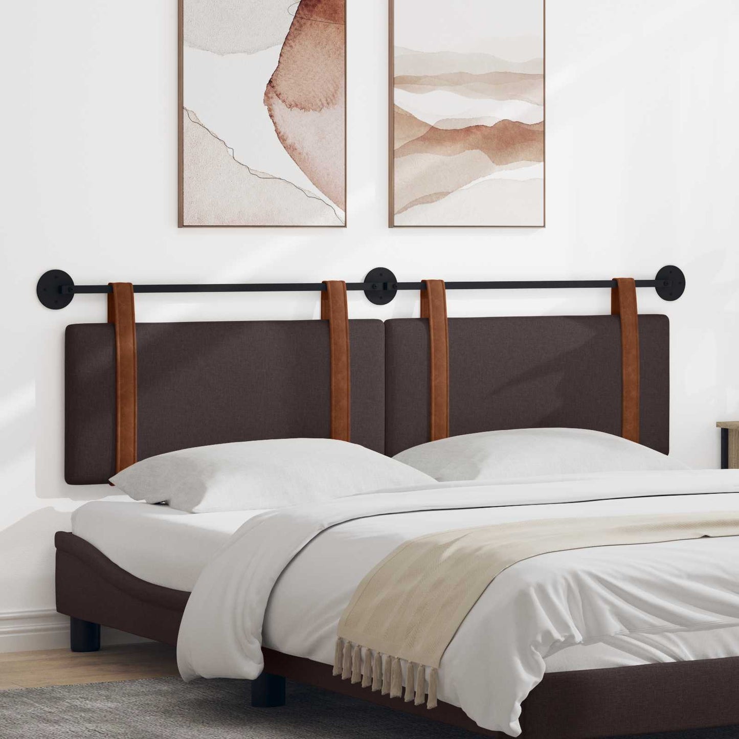 Testata appesa Marrone Scuro 170 x 55 x 5 cm PU Antico