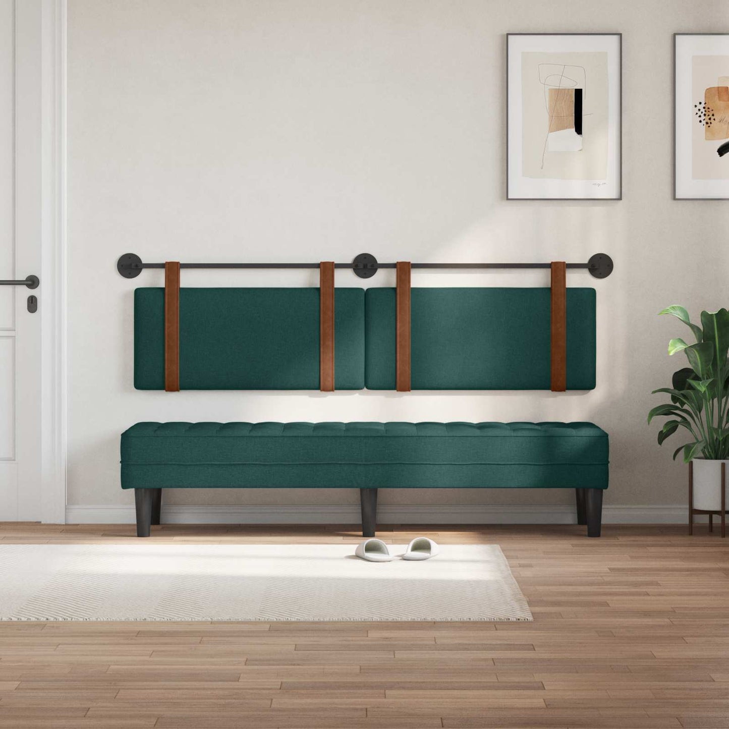 Testata appesa Verde Scuro 170 x 55 x 5 cm PU Antico