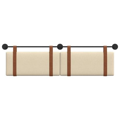 Testata appesa Tinta unita Crema 170 x 55 x 5 cm PU Antico