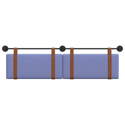 Testata appesa Tinta unita Blu jeans 170 x 55 x 5 cm PU Antico