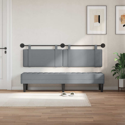 Testata appesa Grigio chiaro 190 x 55 x 5 cm Tessuto