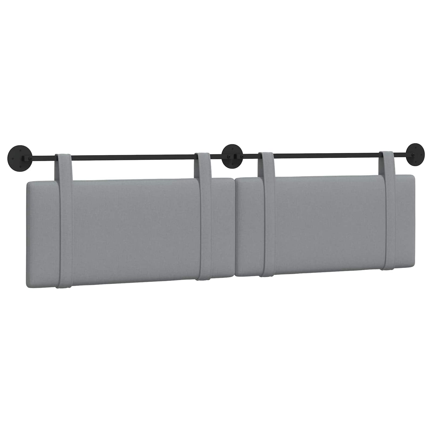 Testata appesa Grigio chiaro 190 x 55 x 5 cm Tessuto