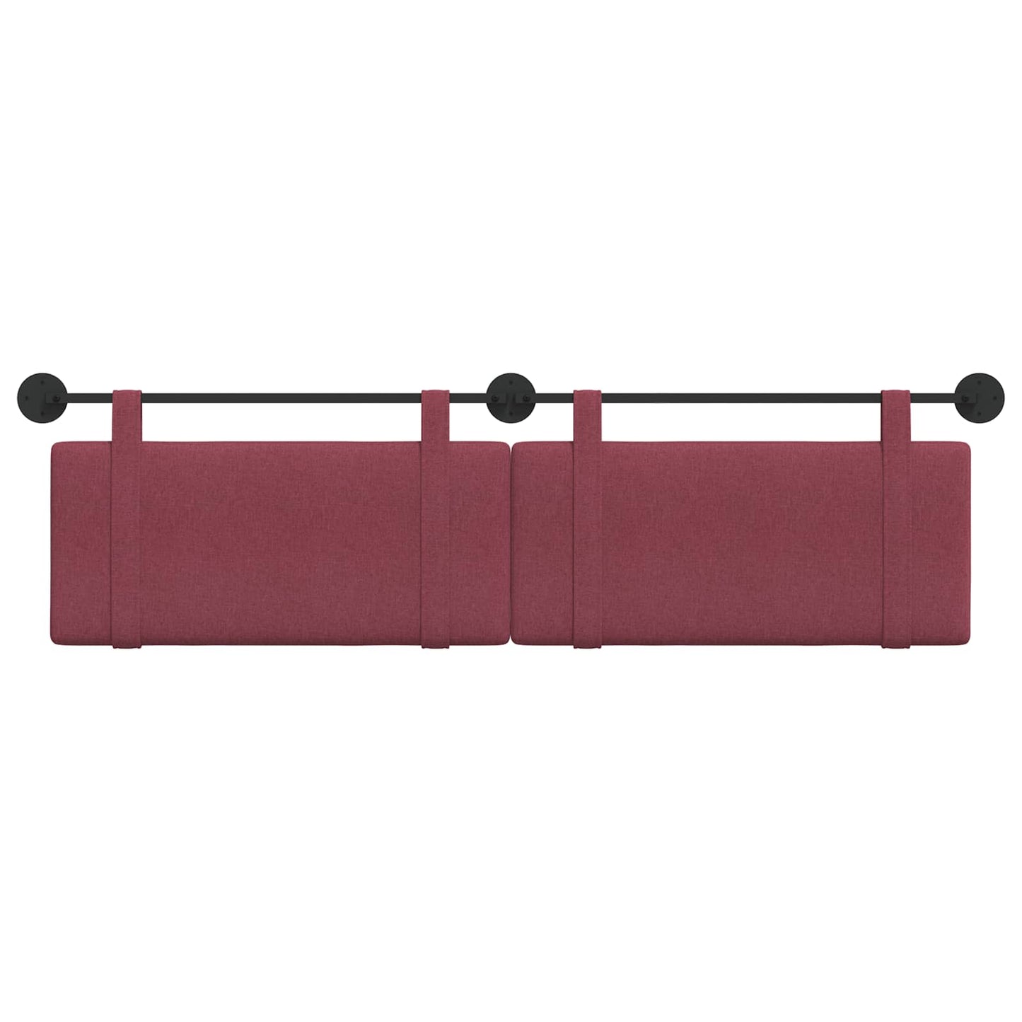 Testata appesa Tinta unita Rosso Vino 190 x 55 x 5 cm Tessuto