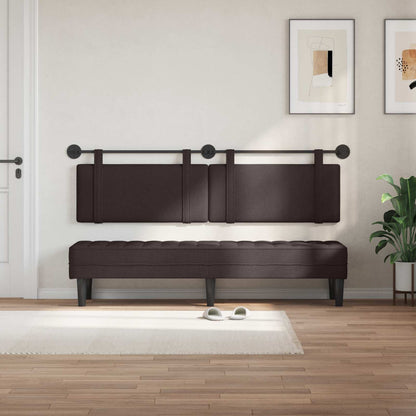 Testata appesa Marrone Scuro 190 x 55 x 5 cm Tessuto
