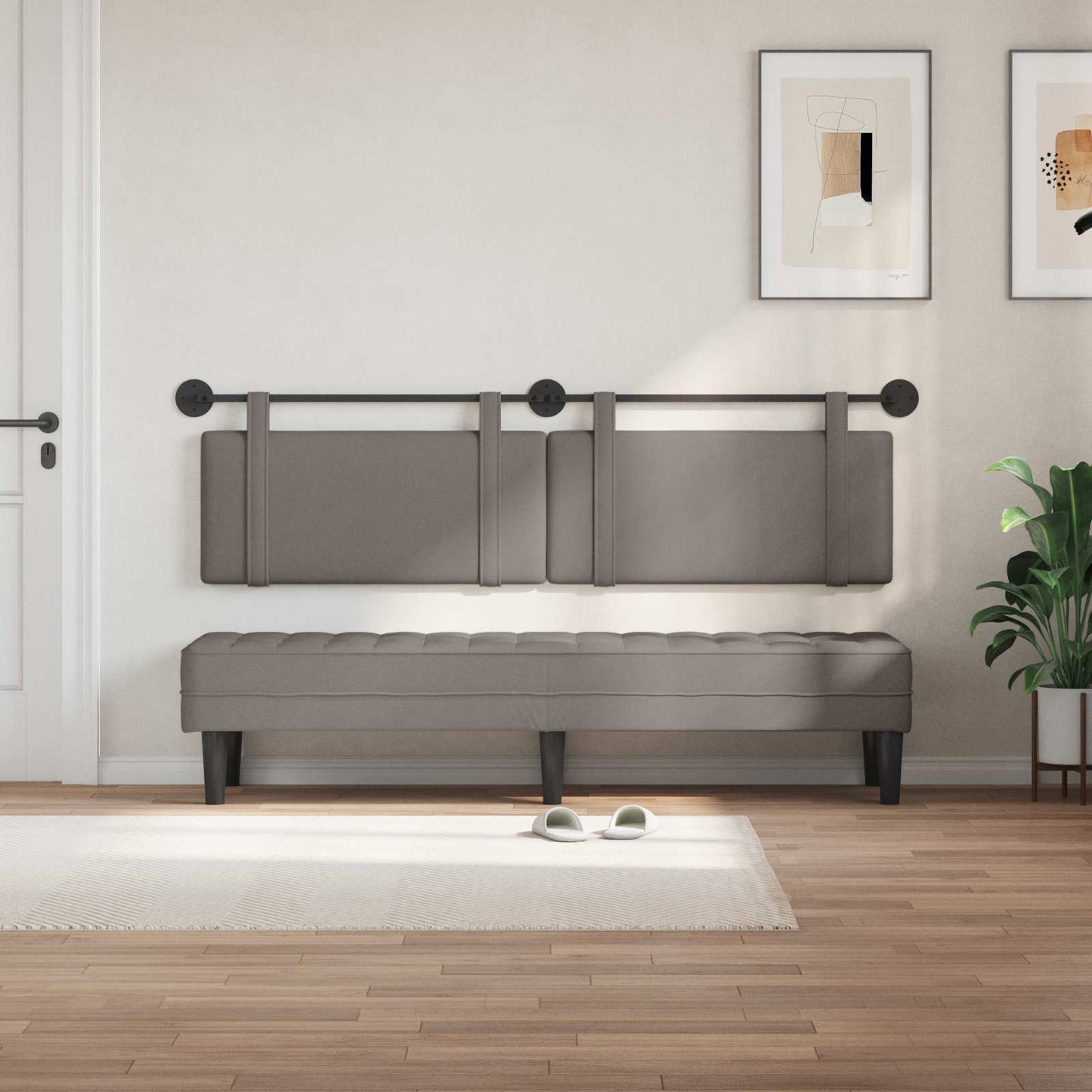 Testata appesa Montaggio a parete Talpa 190 x 55 x 5 cm Tessuto