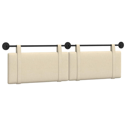Testata appesa Montaggio a parete Crema 190 x 55 x 5 cm Tessuto