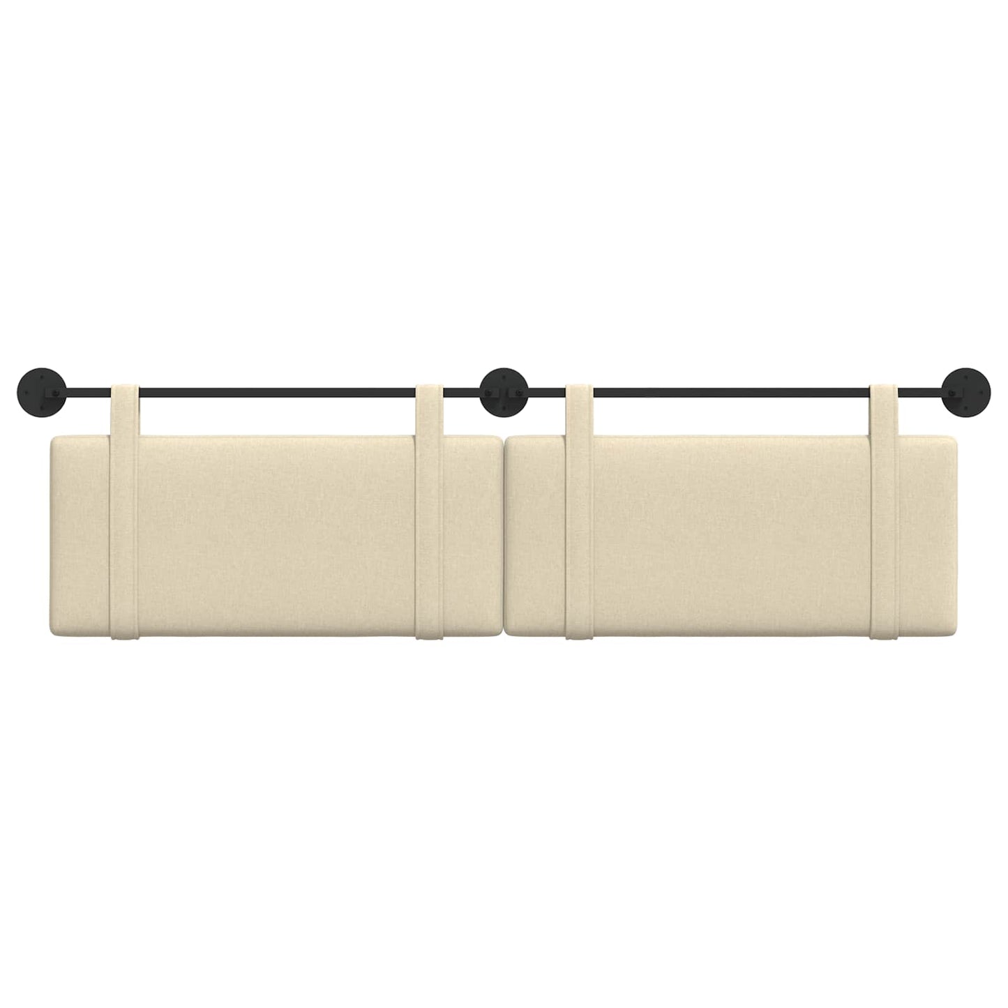 Testata appesa Montaggio a parete Crema 190 x 55 x 5 cm Tessuto