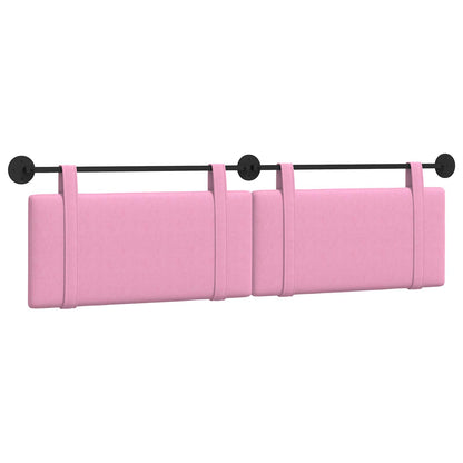 Testata appesa Montaggio a parete Rosa 190 x 55 x 5 cm Tessuto