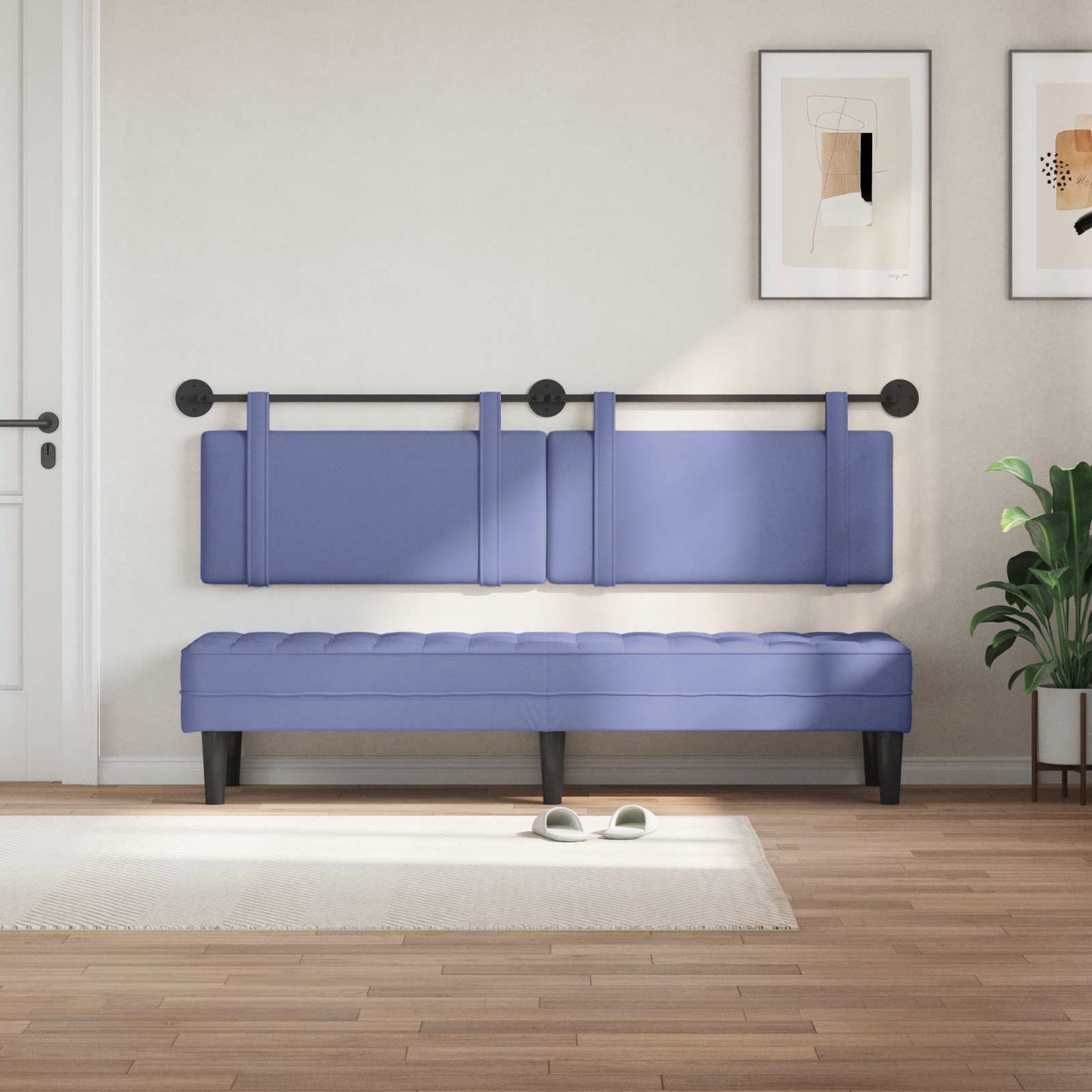 Testata appesa Tinta unita Blu jeans 190 x 55 x 5 cm Tessuto