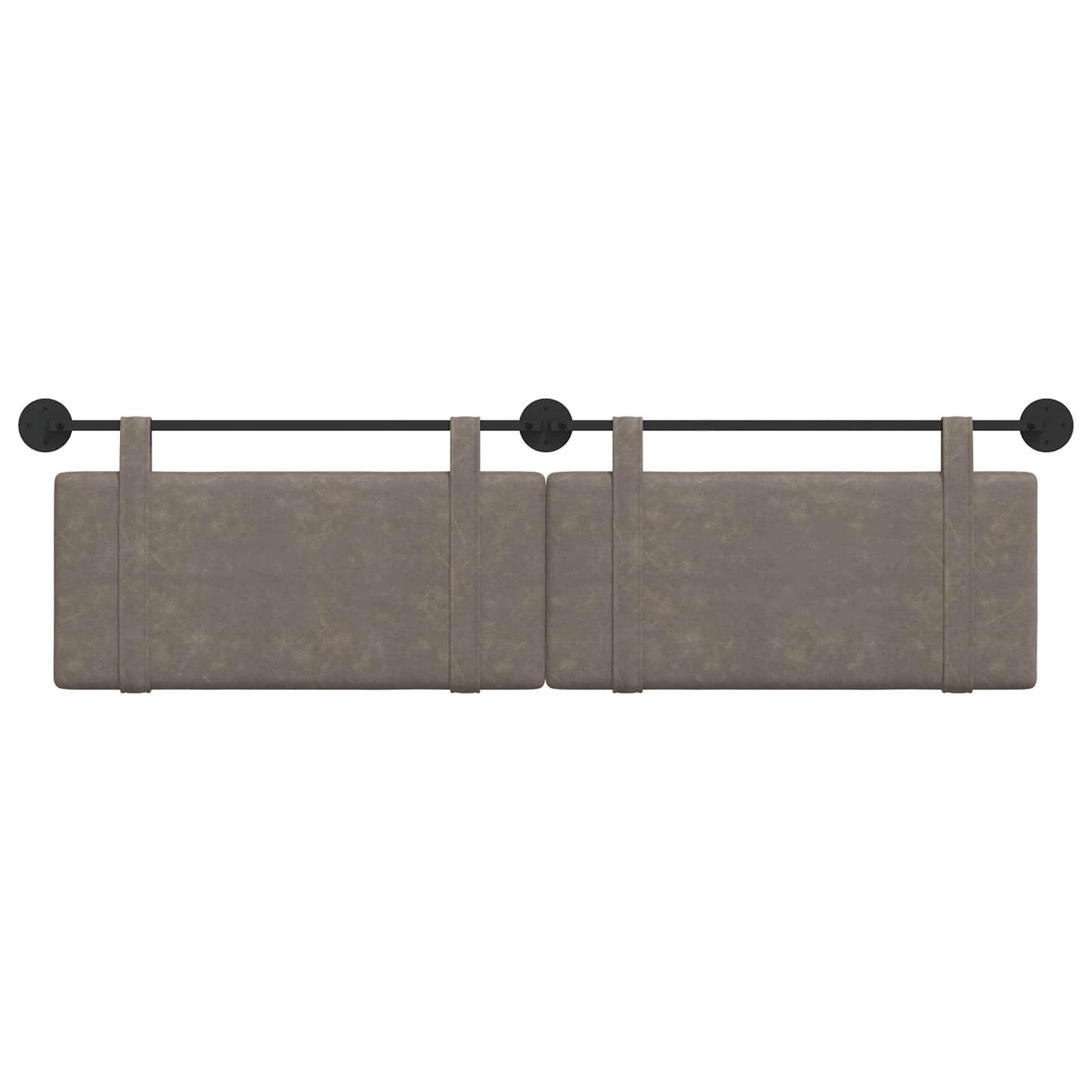Testata appesa Tinta unita Grigio 190 x 55 x 5 cm PU Antico
