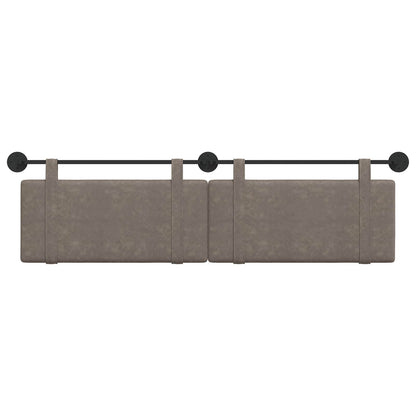 Testata appesa Tinta unita Grigio 190 x 55 x 5 cm PU Antico