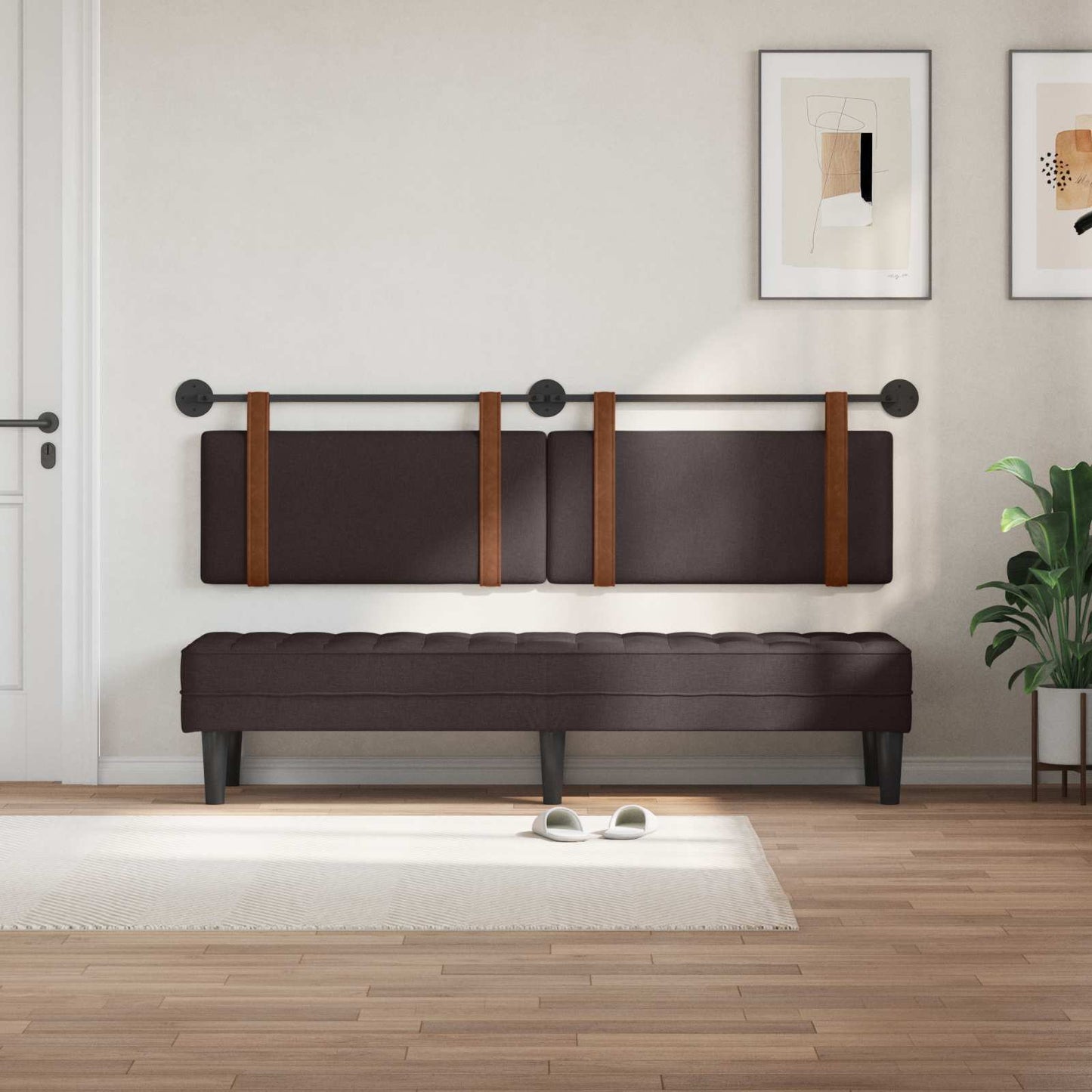Testata appesa Marrone Scuro 190 x 55 x 5 cm PU Antico